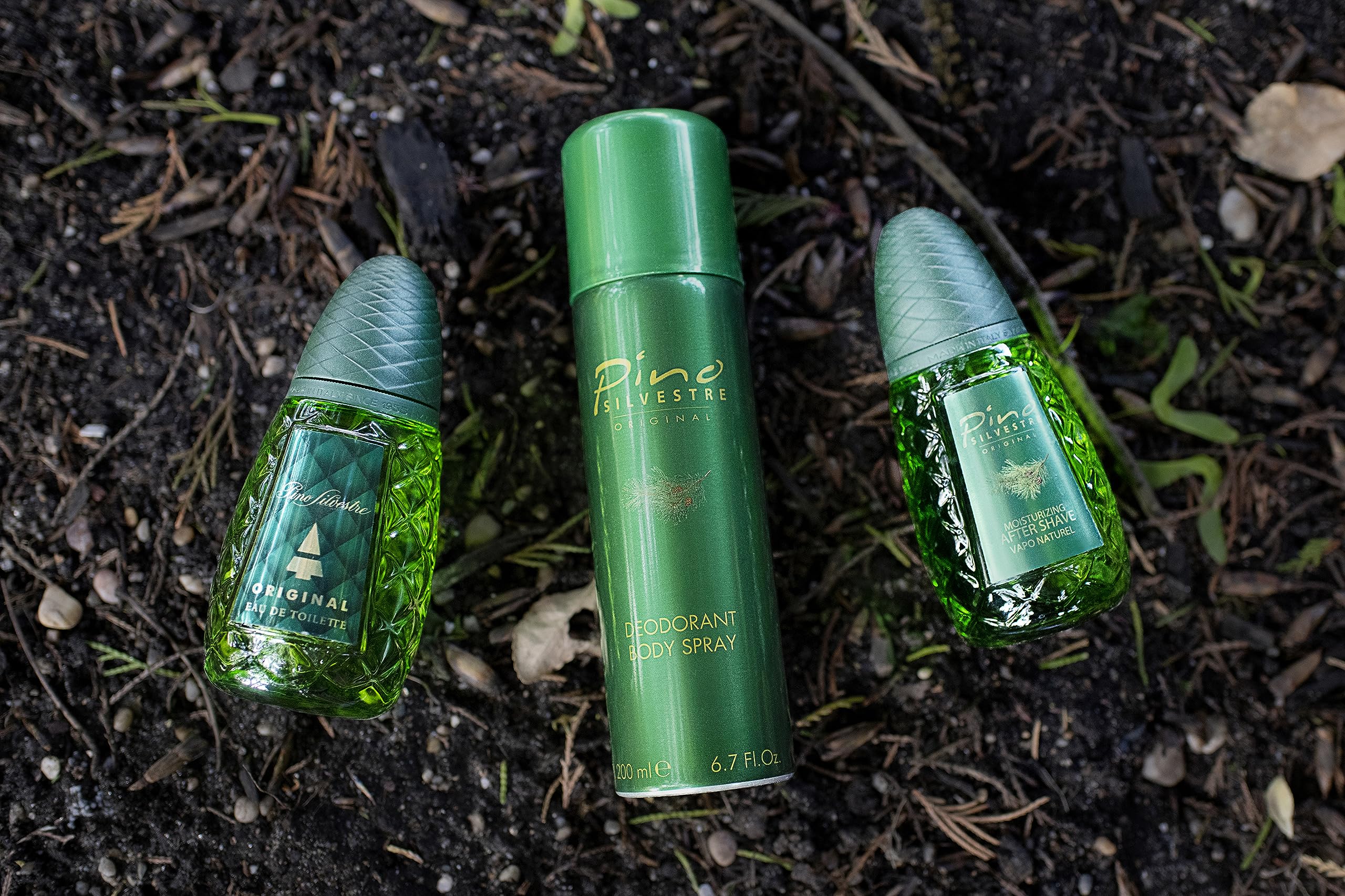 Pino Silvestre Original mediterranean-botanical blend adds sophisticated complexity.