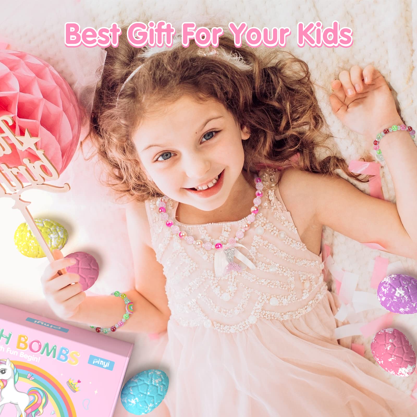 Pinyi unicorn necklace mermaid theme included for imaginative play and gift-ready appeal