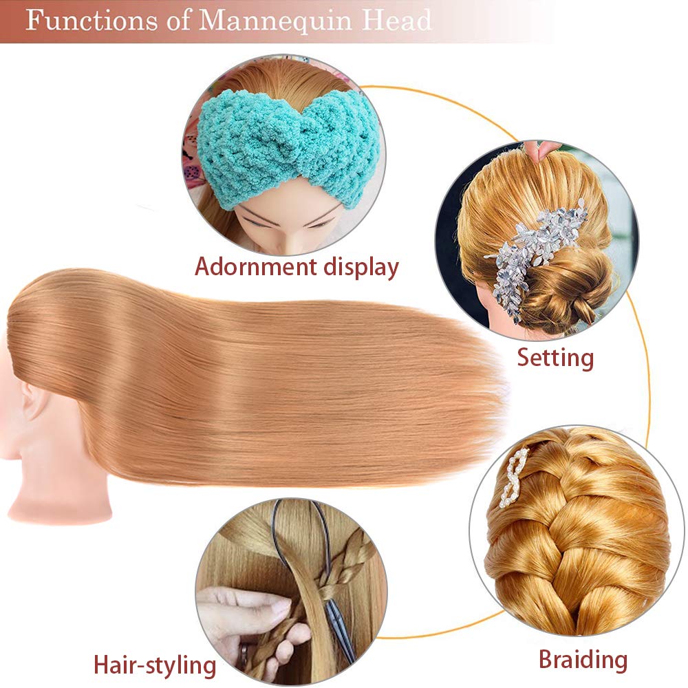 Pinzer mannequin head ideal for cosmetology studio use and student practice
