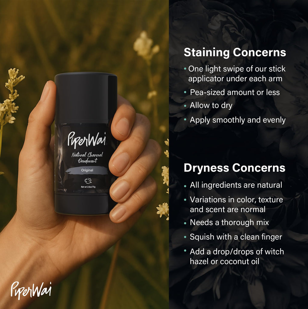PiperWai coconut oil and shea butter ingredients swirl highlighting skin-soothing quality.