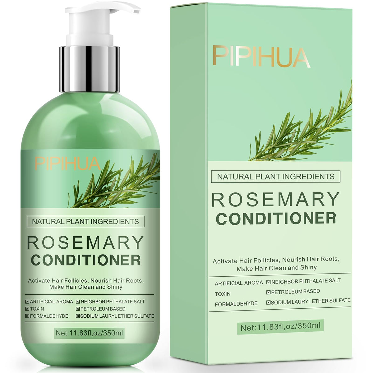 PIPIHUA rosemary-conditioner-bottle nourishes hair for smoother, stronger strands