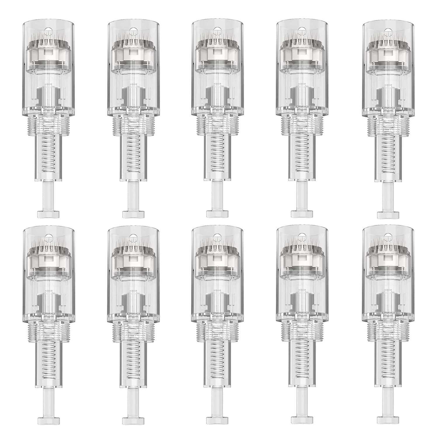 PIPM microneedling cartridges close-up showing 36-pin 0.25mm for at-home use