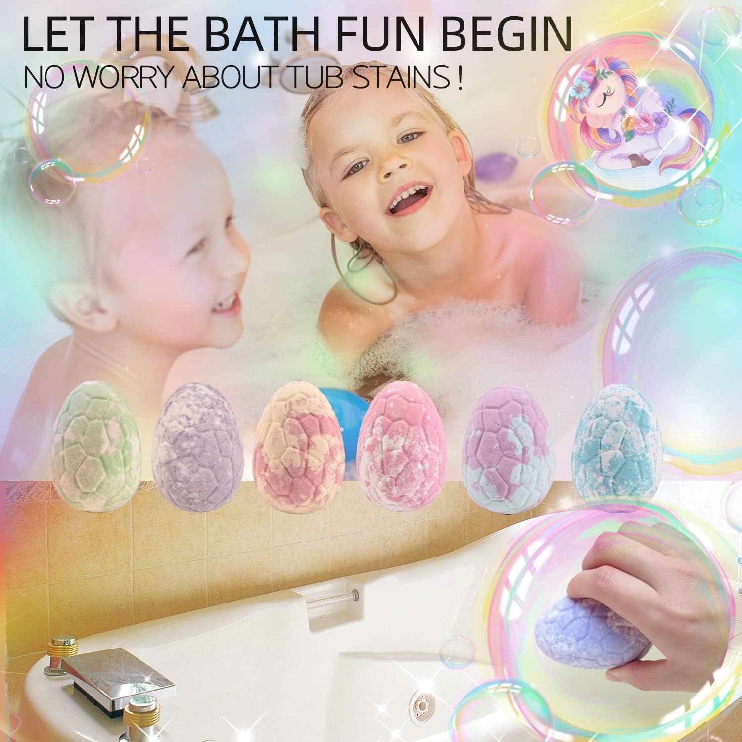 Piroo bath bombs dissolve cleanly with no tub stains