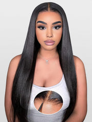 PISRY Wear and Go Glueless Wigs front view for quick morning wear and style flexibility.