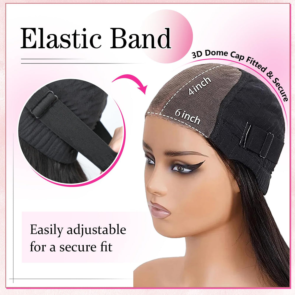 PISRY Wear and Go Glueless Wigs soft human hair texture ready for dyeing and styling.