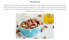 Pistaché Skincare hand cream texture close-up shows creamy, non-greasy absorption
