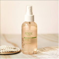 Pistache Skincare Pistachio Biscotti Fragrance closeup highlighting warm notes for mood enhancement.