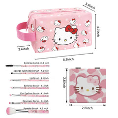 piurlzw makeup brush set pink provides precise application on the go.