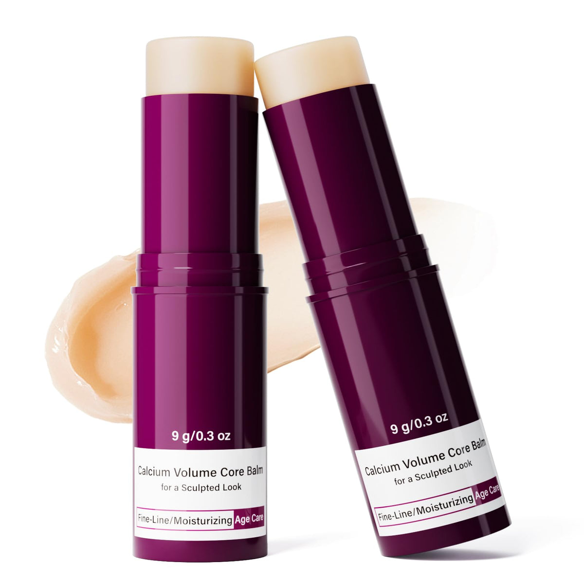 PIVETOS Calcium Balm Stick close-up applying to targeted areas for precise hydration.