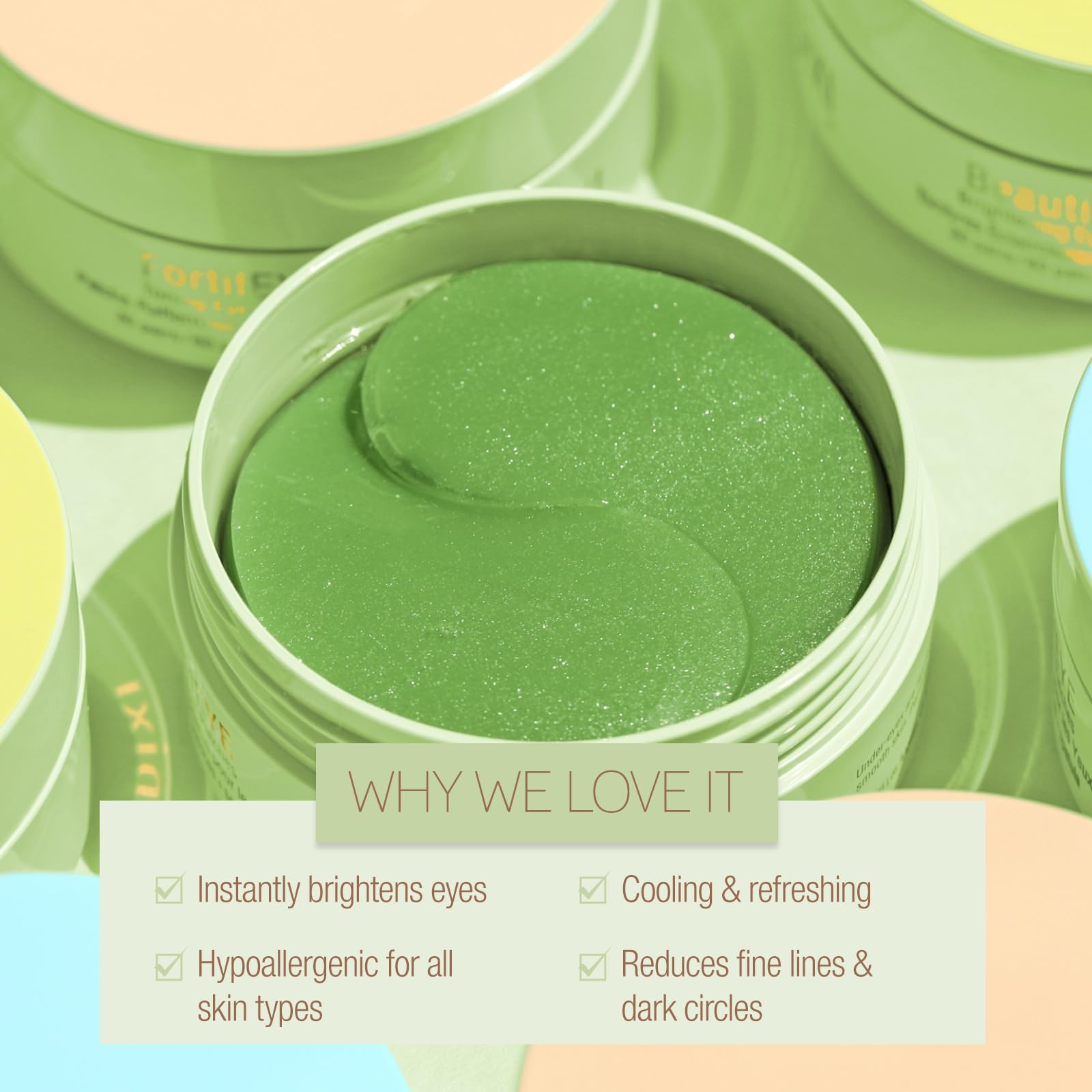 Pixi BeautifEYE patch suitability for all skin types, paraben-free.