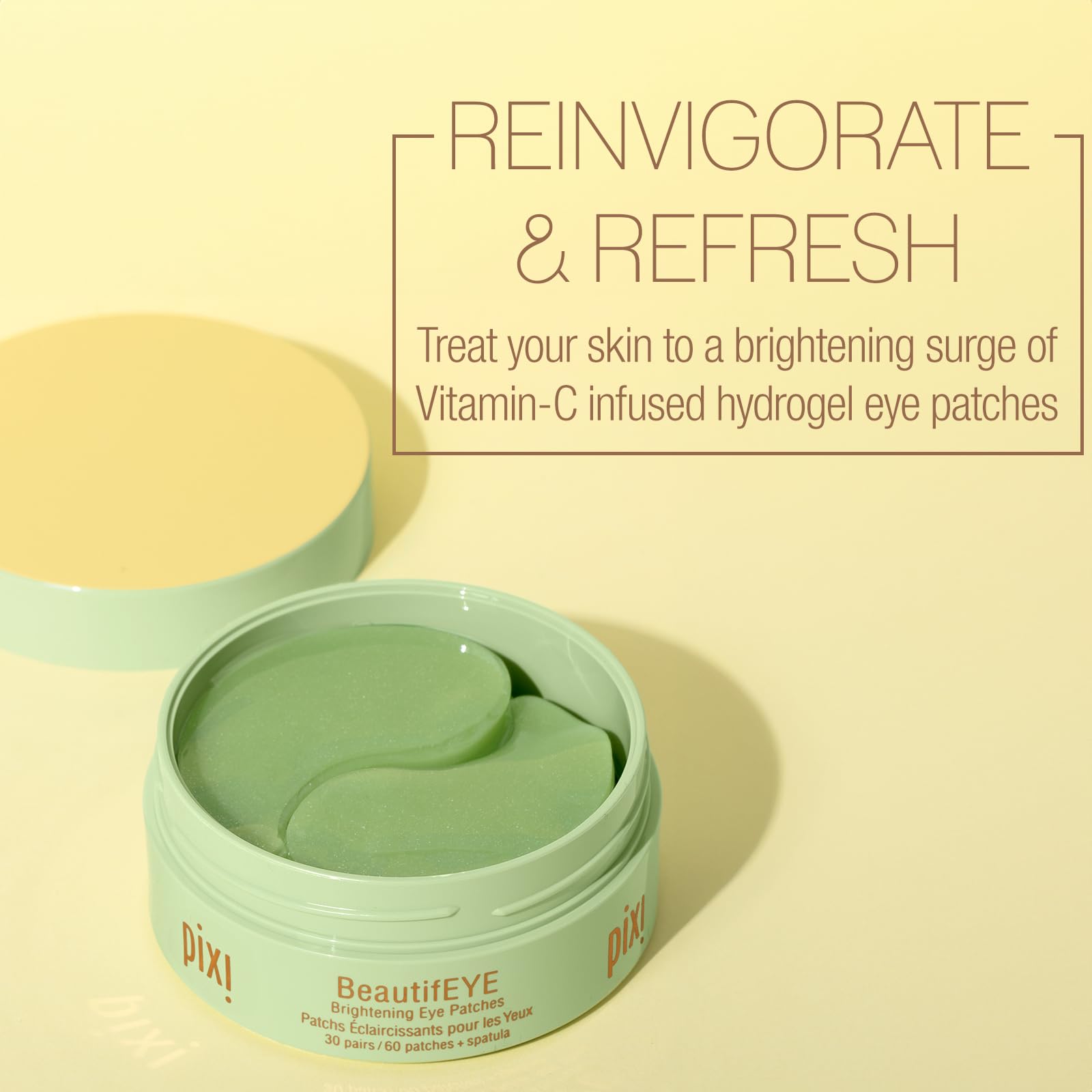 Pixi BeautifEYE under-eye patches applied with a cooling sensation.
