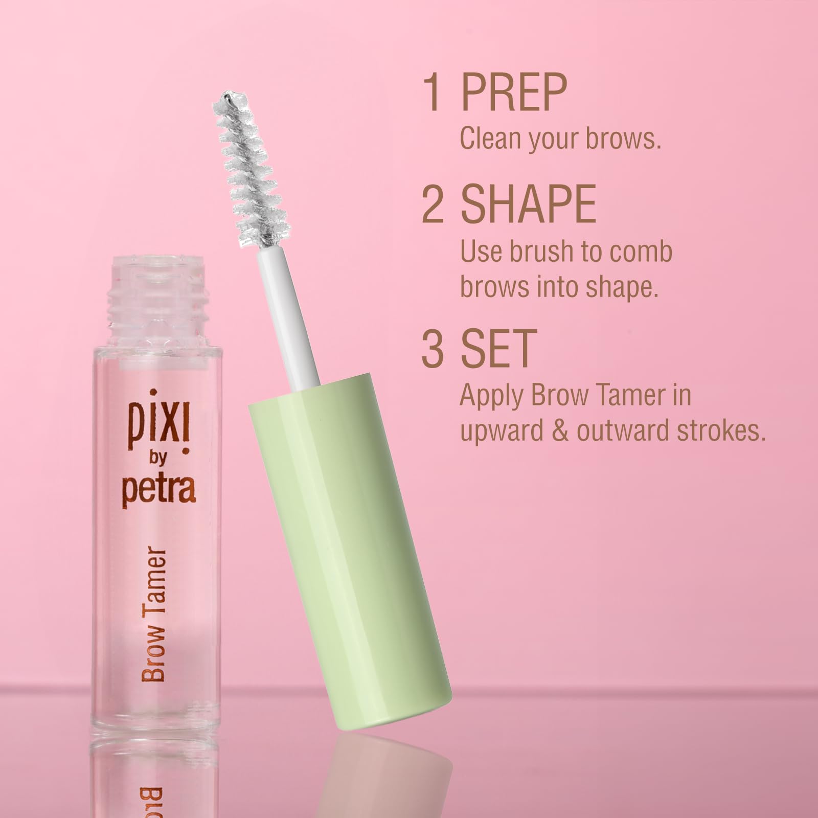 Pixi Brow Tamer ingredients highlight Aloe Vera and Panthenol benefits