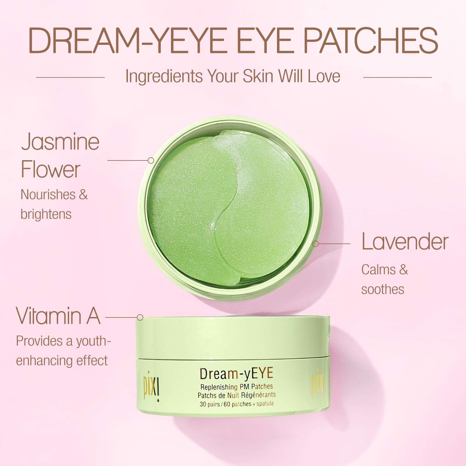 Pixi Dream-yEYE patches in use deliver soothing cooling under-eye care.