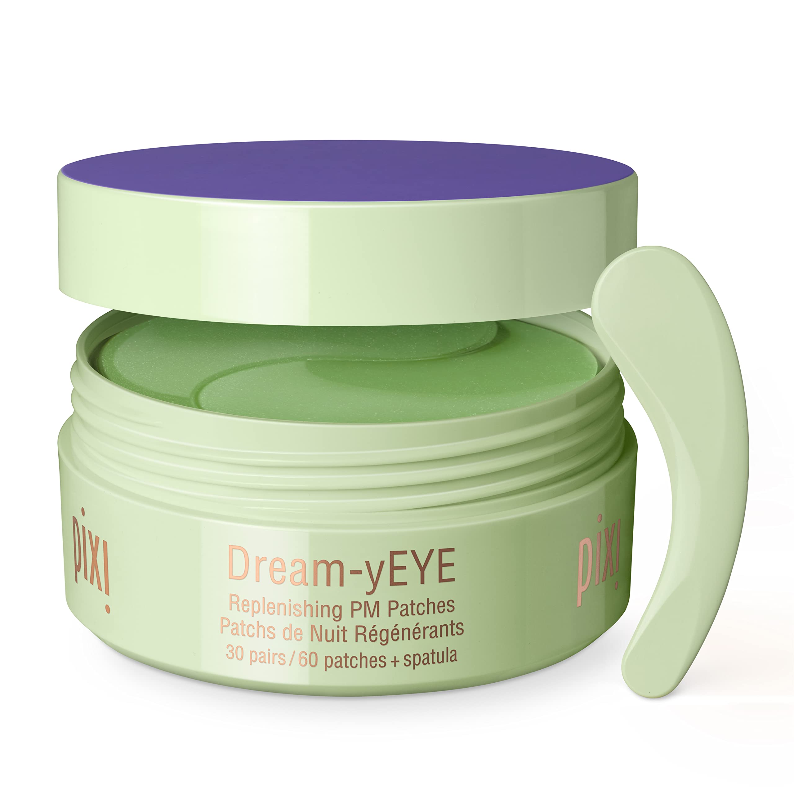 Pixi Dream-yEYE patches packaging highlights calming formula for refreshed under-eyes.