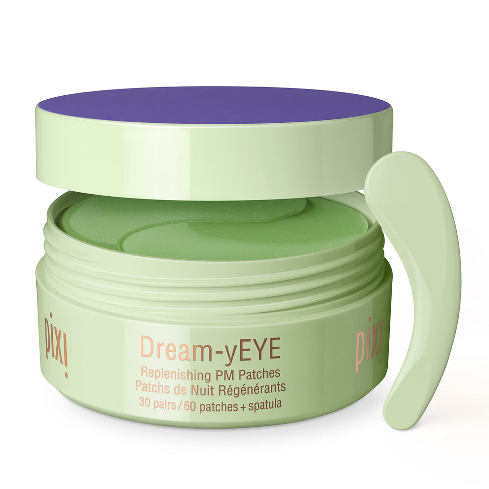 Pixi Dream-yEYE patches packaging highlights calming formula for refreshed under-eyes.