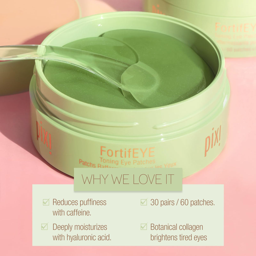Pixi FortifEYE fragrance-free packaging communicates sensitive-skin friendly formulation