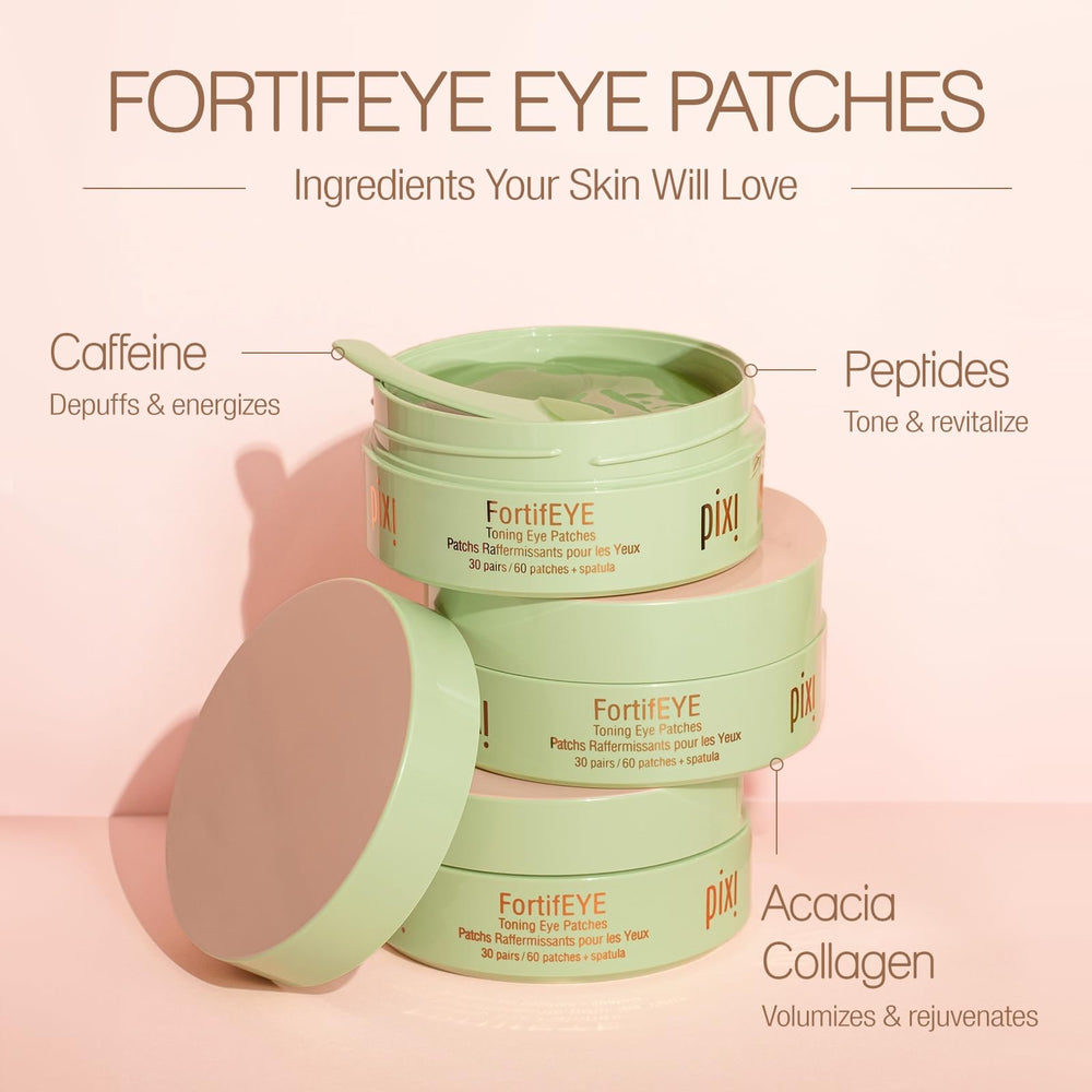 Pixi FortifEYE peptides-toning-action image suggests firming and revitalizing effect