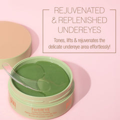 Pixi FortifEYE under-eye application shot showing patch placement for energizing boost