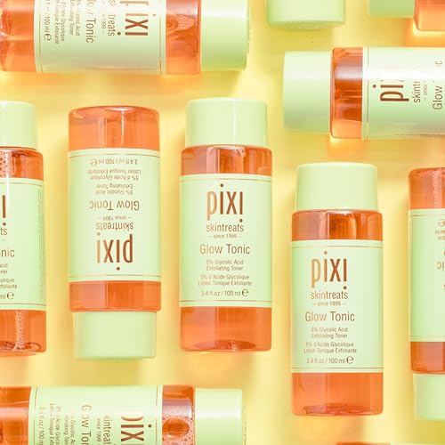 Pixi Glow Tonic portrait shot on clean bathroom counter
