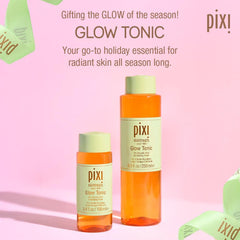 Pixi Glow Tonic pour bottle showing easy daily use for balanced skin