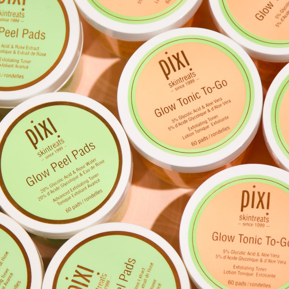 Pixi Glow Tonic to-Go promotes daily brightening with gentle exfoliation.