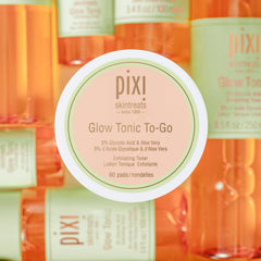 Pixi Glow Tonic to-Go pad in hand ready for application.