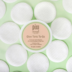 Pixi Glow Tonic to-Go pads pack for portable daily exfoliation.