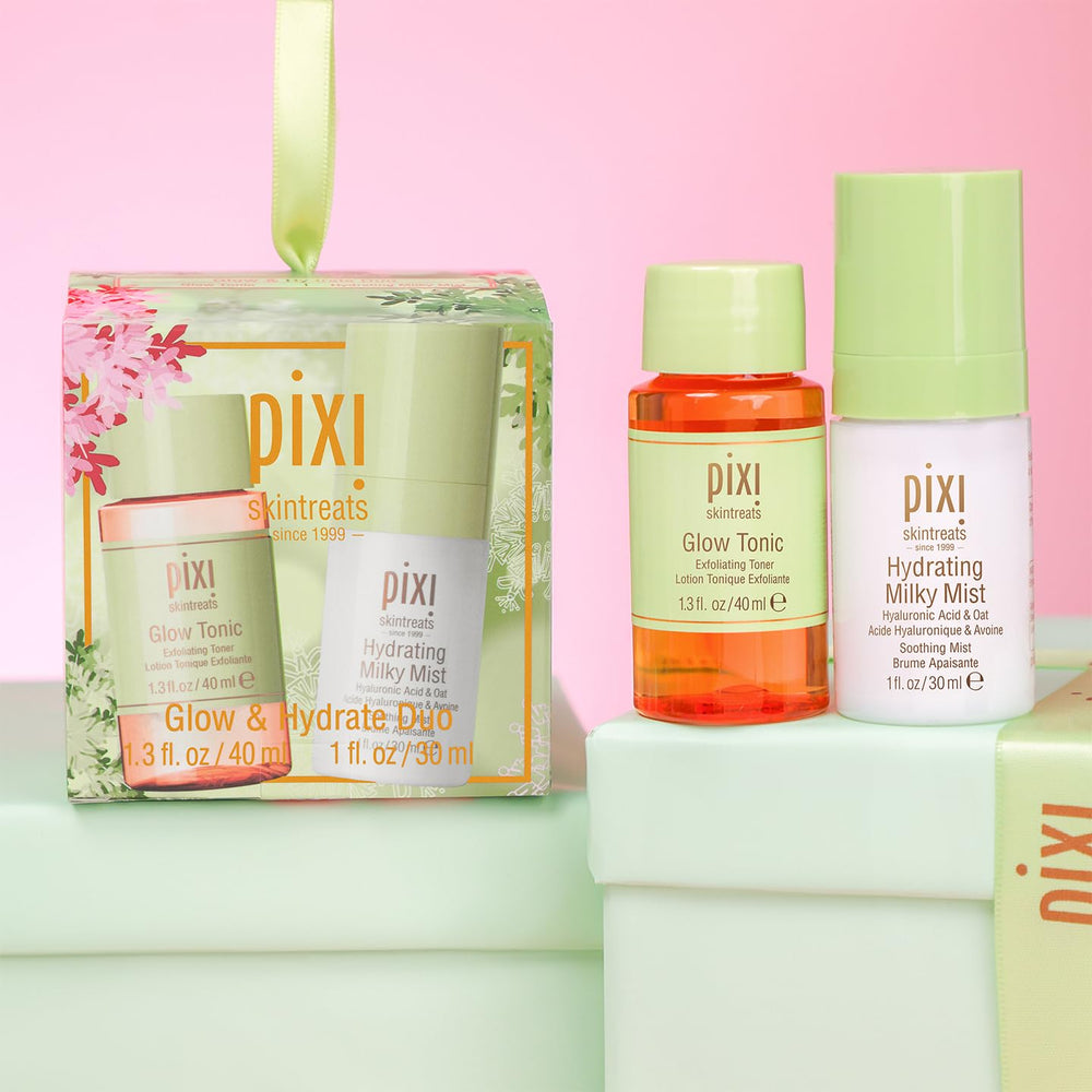 Pixi Hydrating Milky Mist spray misting soothing hydration on skin.