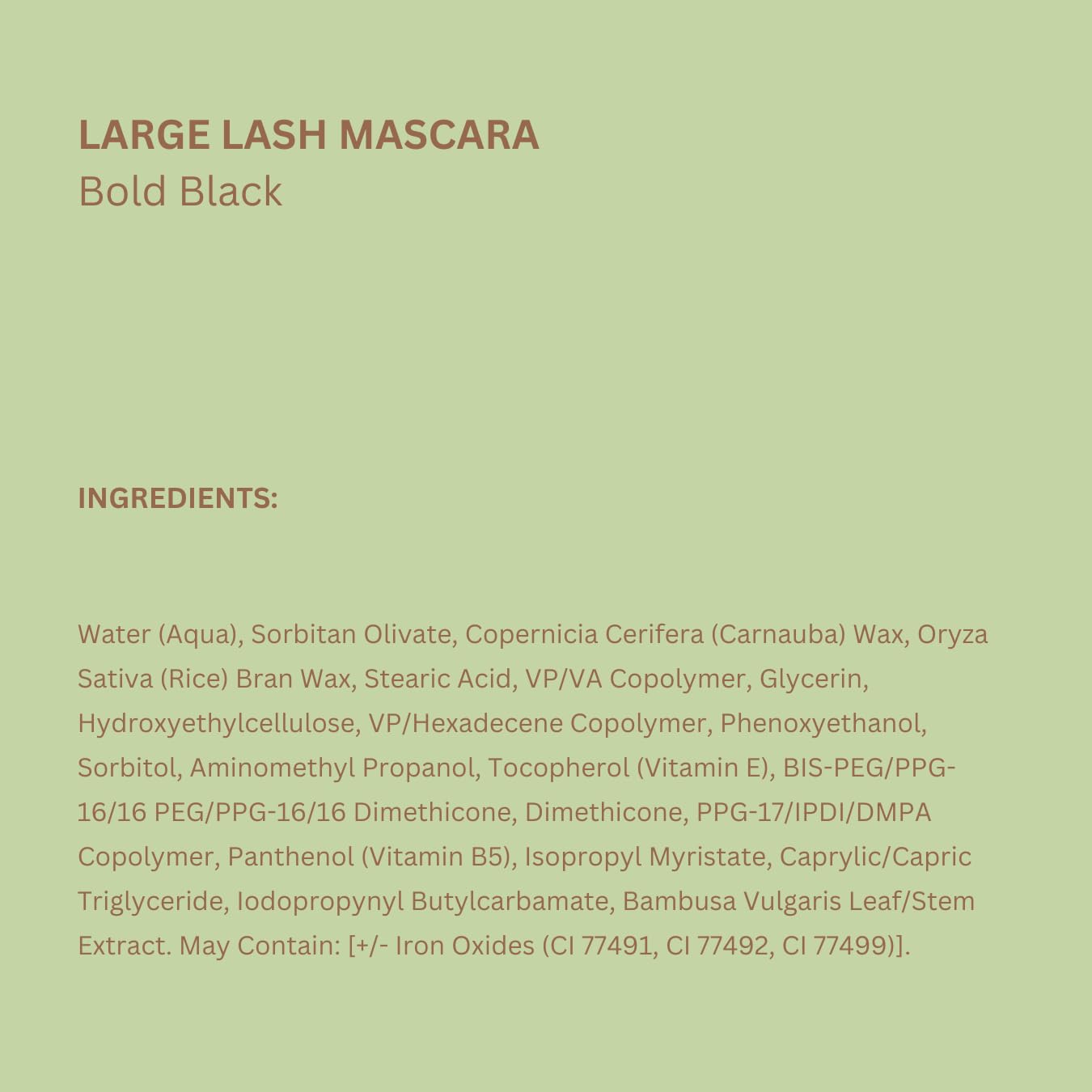 Pixi Large Lash Mascara No.1 Bold Black shade defines lashes