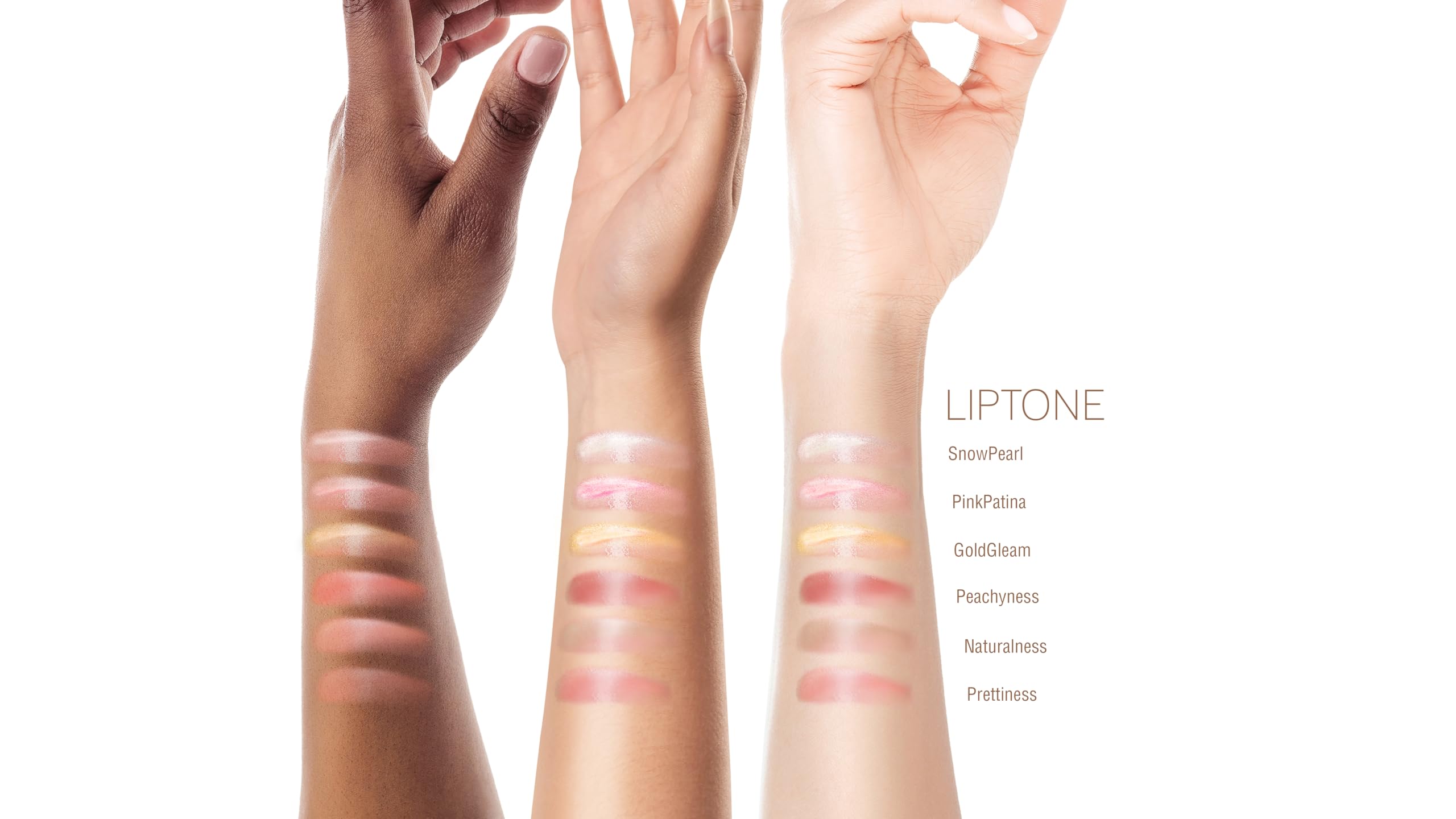 Pixi LipTone Trio Naturalness swatch reveals a soft, bespoke tint that adapts to lips.