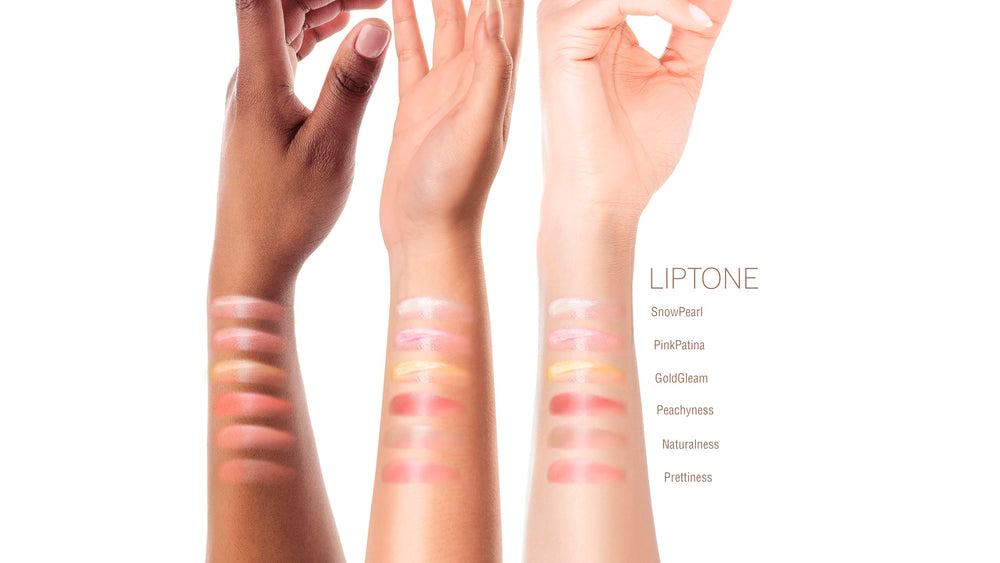 Pixi LipTone Trio Naturalness swatch reveals a soft, bespoke tint that adapts to lips.