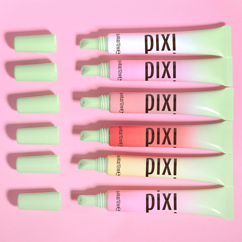 Pixi LipTone Trio compact display highlights paraben-free, cruelty-free offering for on-the-go gloss.