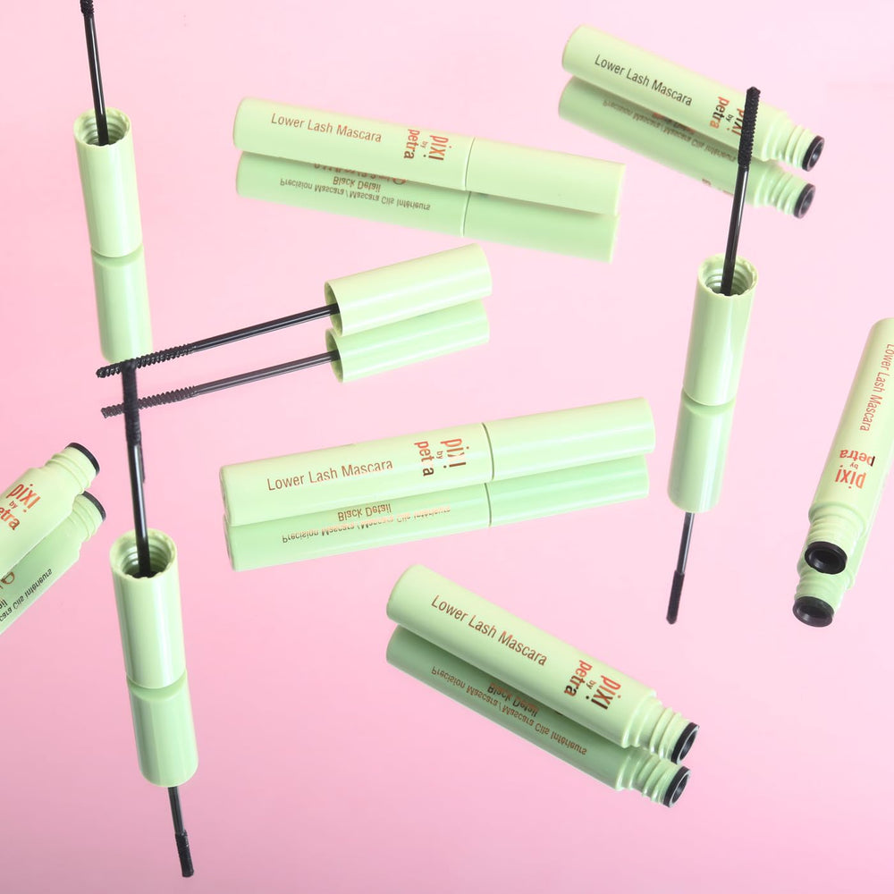 Pixi Lower Lash Mascara packaging shows cruelty-free design.