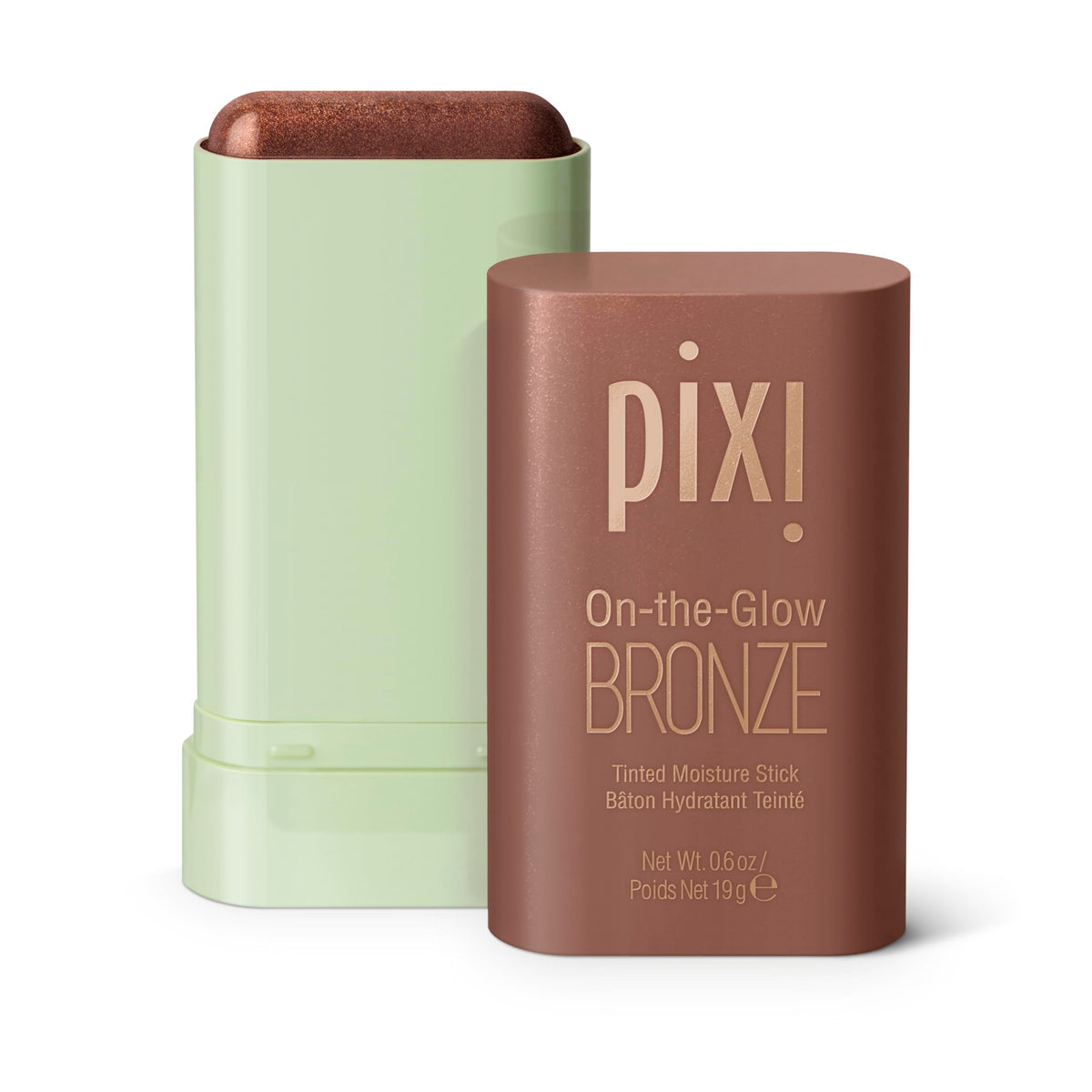 Pixi On-the-Glow Bronze cap close-up showing easy on-the-go glow