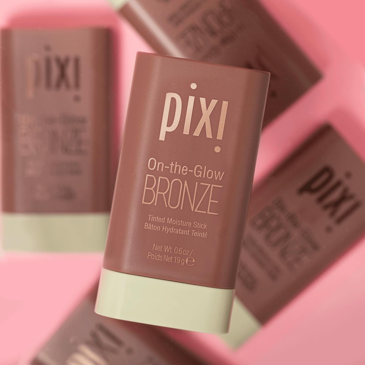 Pixi BeachGlow swatch blended on skin for natural bronzed tint