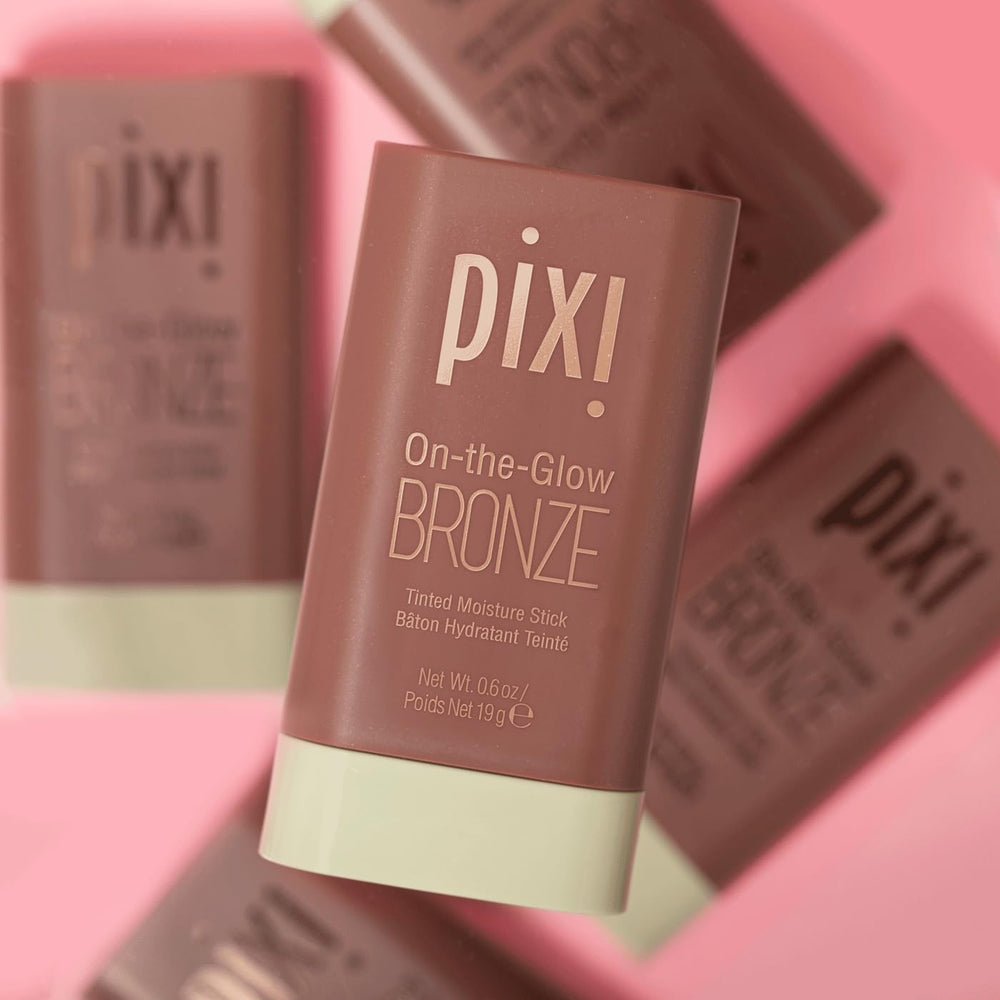 Pixi BeachGlow swatch blended on skin for natural bronzed tint