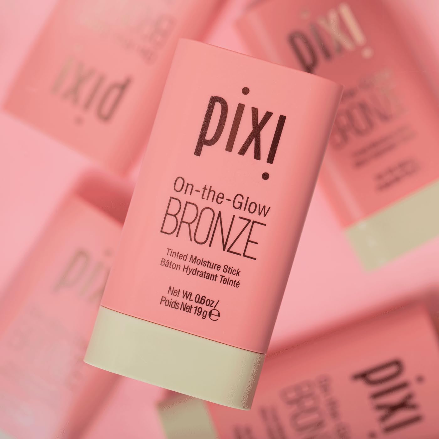 Pixi On-the-Glow Bronze WarmGlow application swatch showing quick, buildable color for daily touch-ups