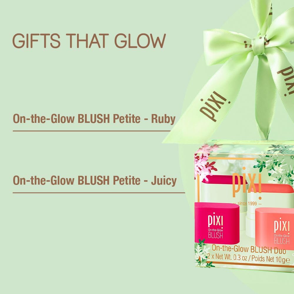 Pixi On-the-Glow Mini Blush Duo twist-action closeup for easy application.