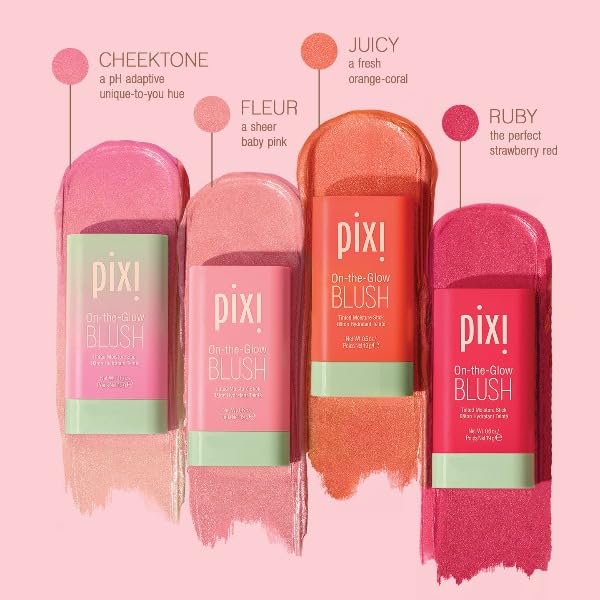 Pixi On-the-Glow Trio on-the-go looks with compact, portable design for quick touch-ups.