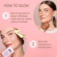 Pixi On-the-Glow Trio travel-size packaging promotes easy on-the-go touch-ups.