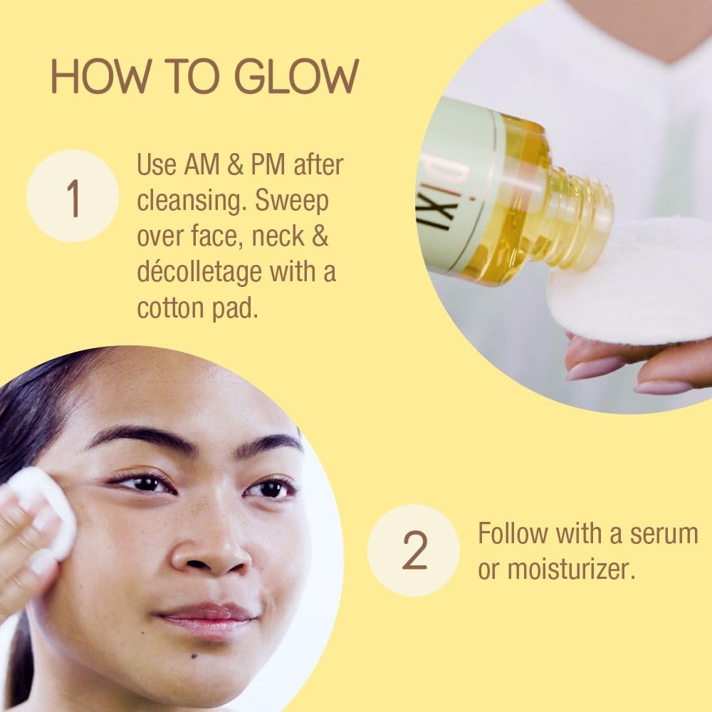 Pixi Vitamin-C Tonic ingredients citrus-extracts image emphasizes vitamin C brightening potential.