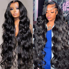 Pizazz 13x4 transparent lace front wig showing natural hairline for seamless blends.