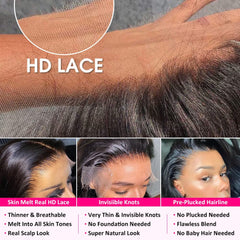 Pizazz 13x6 Body Wave Wig detailed baby hairs for soft, realistic edges