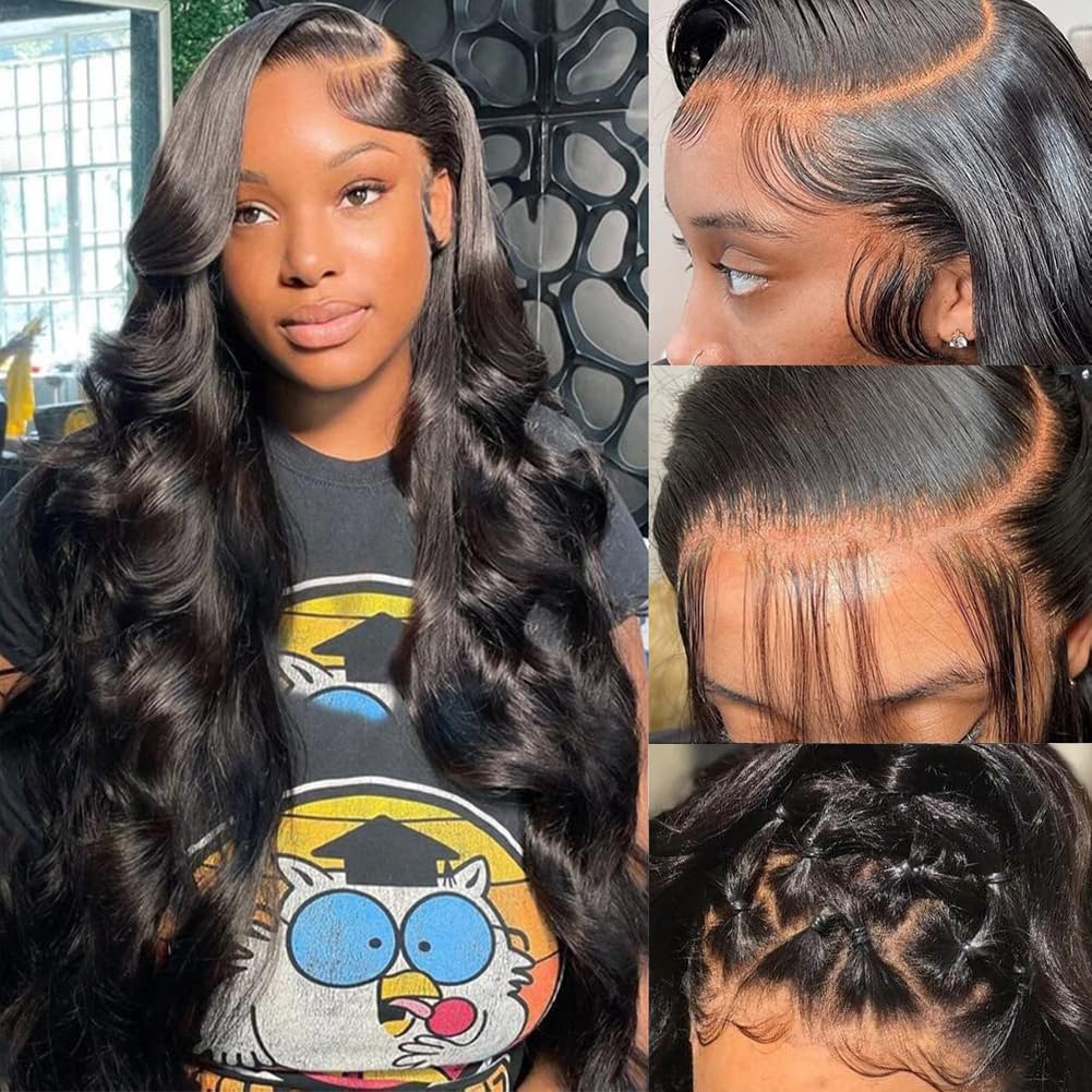 Pizazz 13x6 Body Wave Lace Front Wig front view blends smoothly with skin for natural daily wear