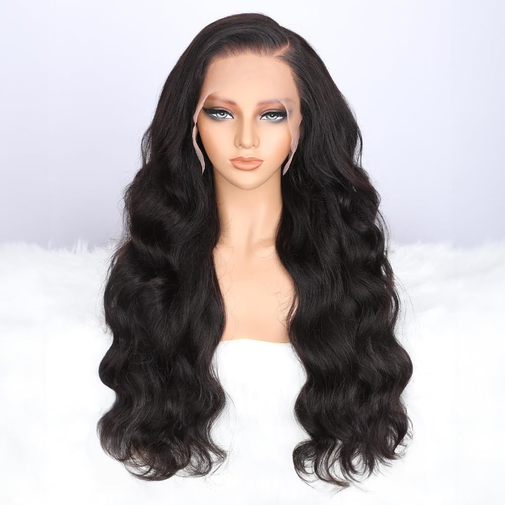 Pizazz 24-inch lace front wig close-up shows seamless HD lace for natural blend