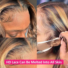 Pizazz baby hair at the hairline creates a soft, realistic finish.