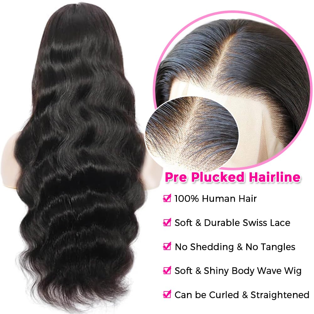 Pizazz Body Wave Lace Front Wig lace detail closeup highlights breathable transparent lace.