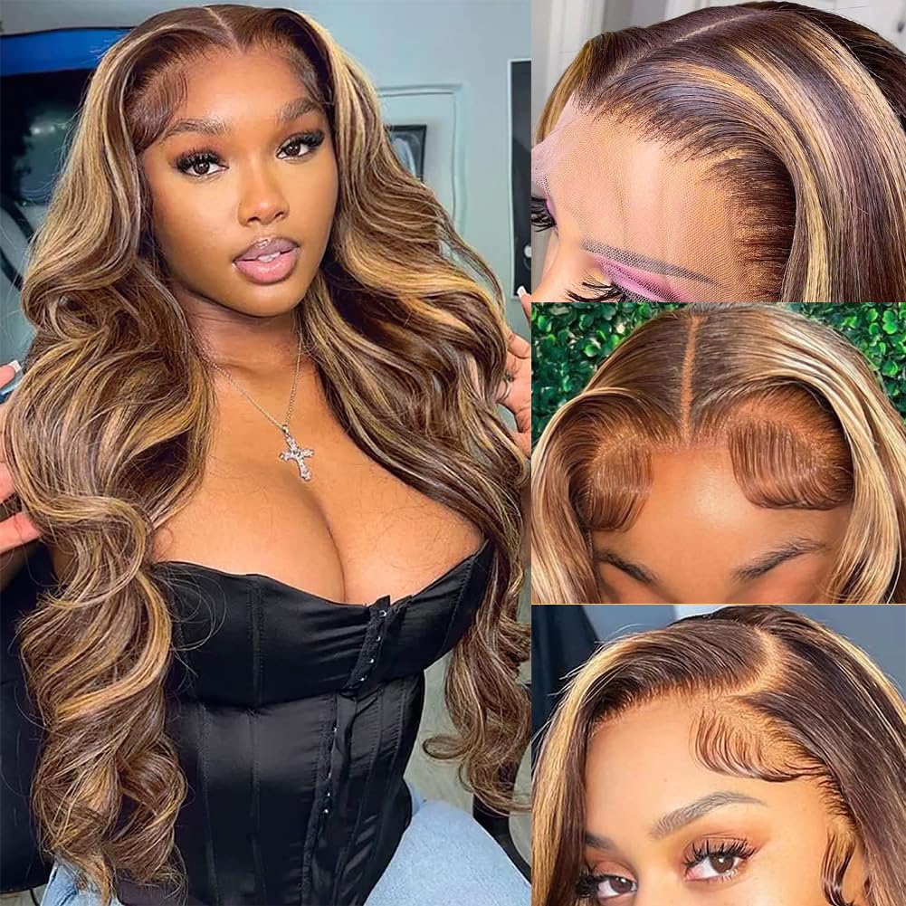 Pizazz Honey Blonde lace front wig front view with natural hairline for seamless wear.