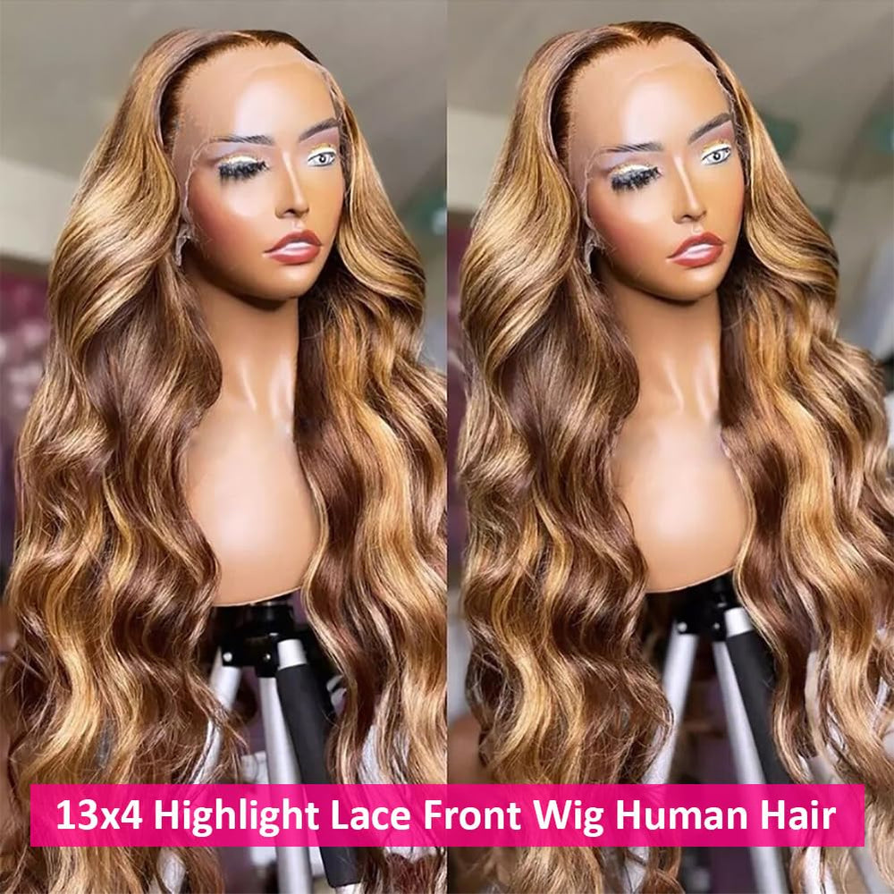 Pizazz Honey Blonde lace front wig side view showing smooth blend and secure fit.
