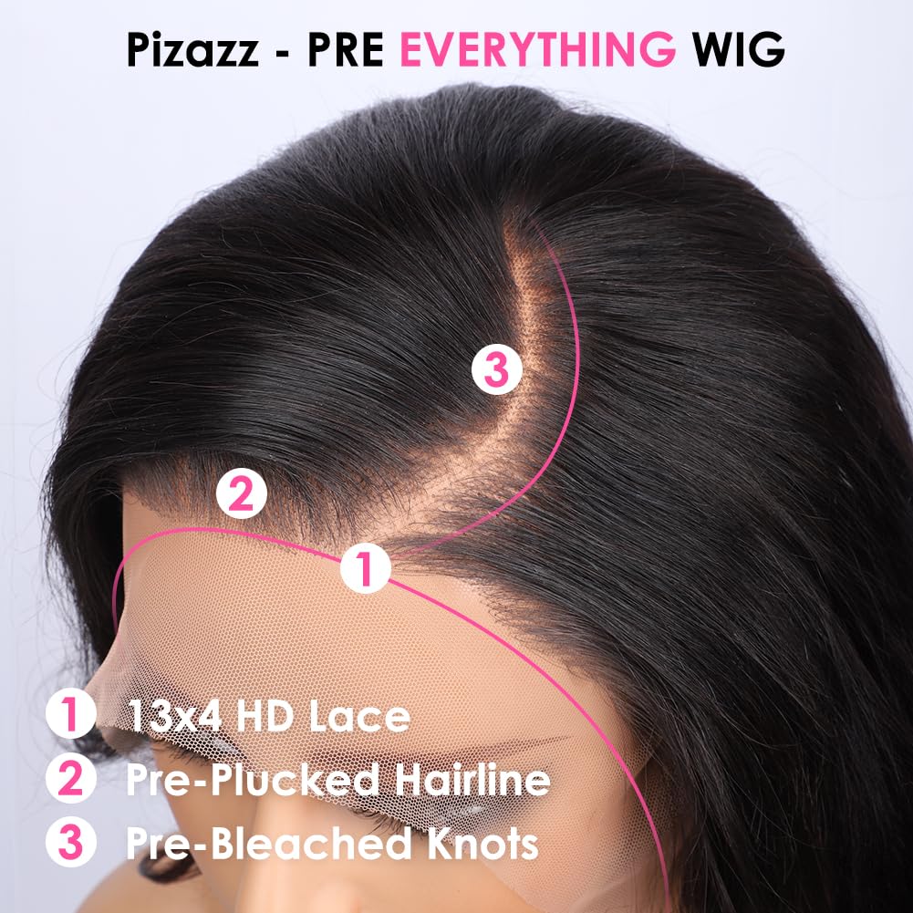 Pizazz pre-plucked baby hair around lace front enables subtle natural hairline styling
